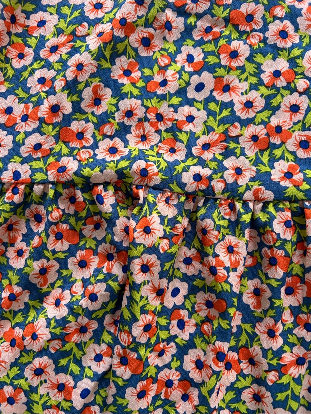 Pretty Garden One-Shoulder Floral Tie-Strap Dress in Coral, Pink, Blue, Green - Picture 4 of 5